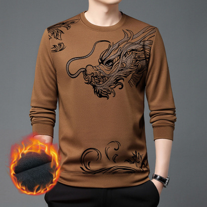 Dragon new silk velvet casual sweater