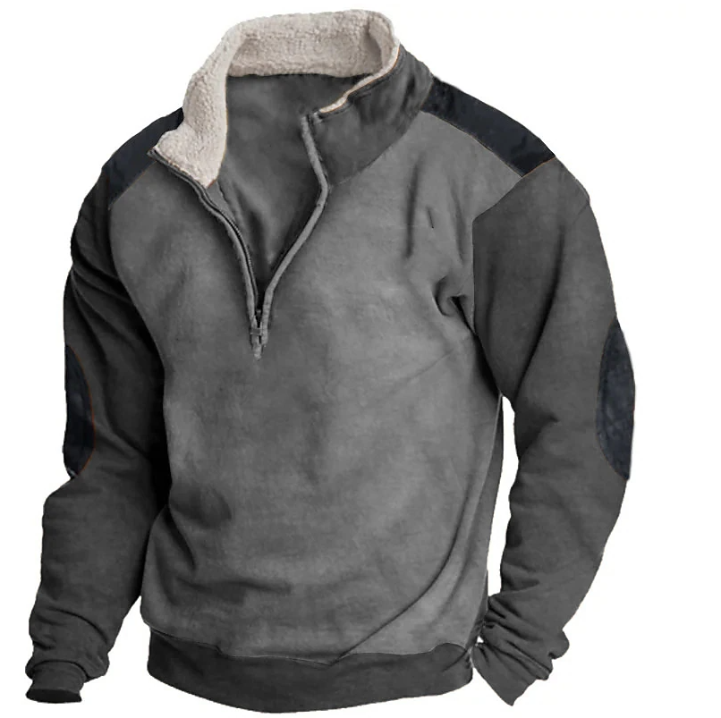Men's Half-Zip Stand Collar Sweatshirt