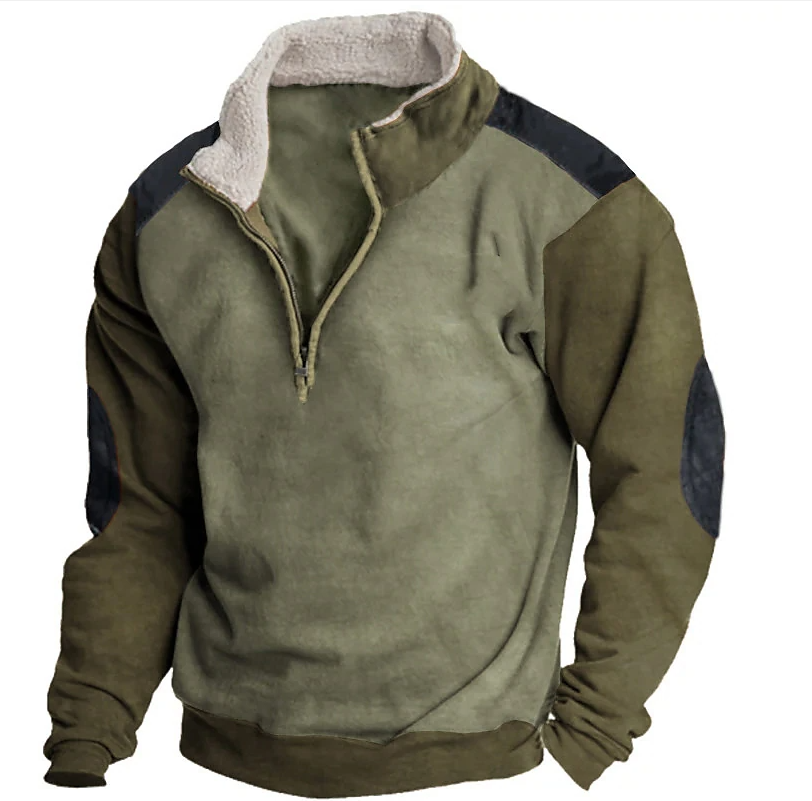Men's Half-Zip Stand Collar Sweatshirt