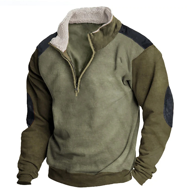 Men's Half-Zip Stand Collar Sweatshirt