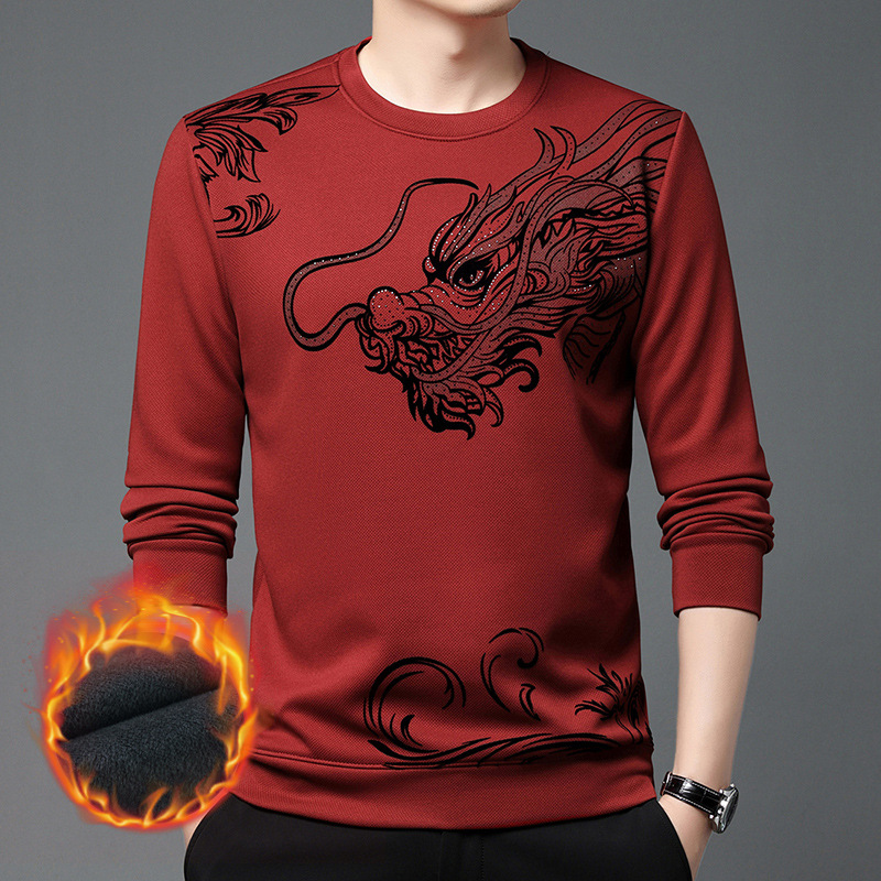 Dragon new silk velvet casual sweater