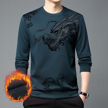 Dragon new silk velvet casual sweater
