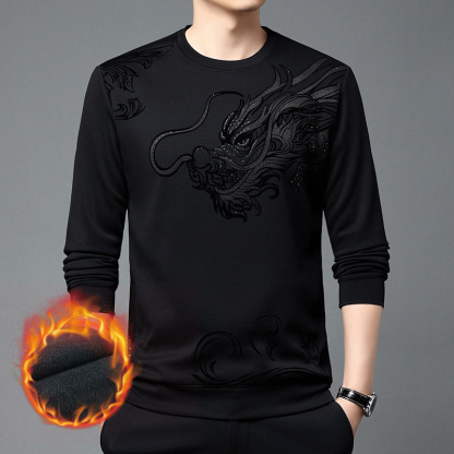 Dragon new silk velvet casual sweater
