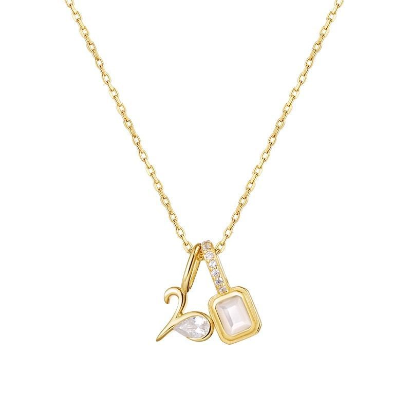 十二星座星辰石｜星座符號項鍊｜長40+5公分