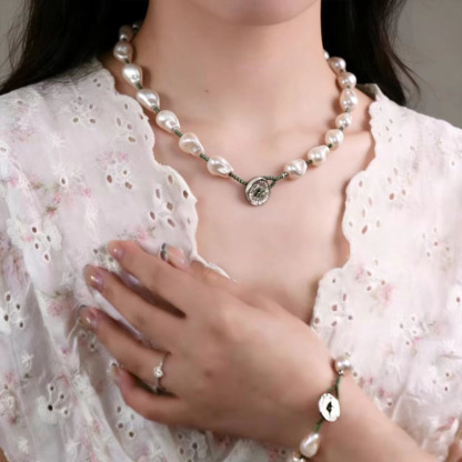 春意盎然｜不規則巴洛克珍珠手鍊｜復古國風首飾搭配