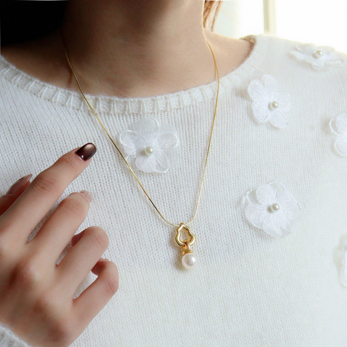 「悅熙」水晶珍珠葫蘆項鍊｜1條項鍊2種戴法｜可拆疊戴