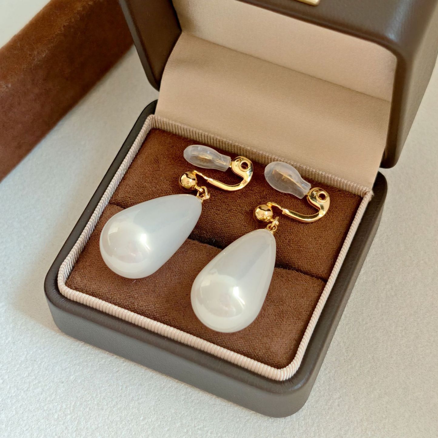 「珍珠星願」大水滴珍珠耳墜｜法式優雅耳環