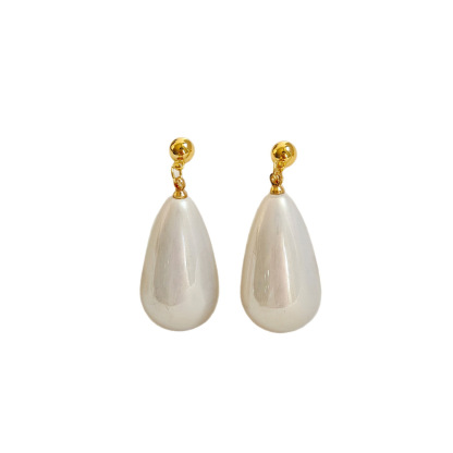 「珍珠星願」大水滴珍珠耳墜｜法式優雅耳環