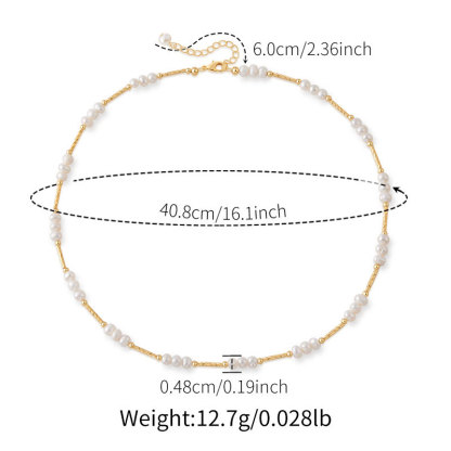 天然淡水珍珠套件優雅項鍊復古氣質輕奢風經典款18K手鍊