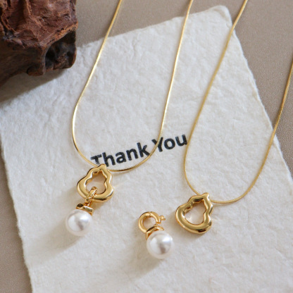 「悅熙」水晶珍珠葫蘆項鍊｜1條項鍊2種戴法｜可拆疊戴