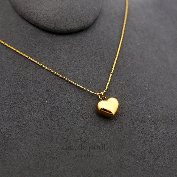 浪漫桃心｜小愛心吊墜鈦鋼鎖骨鏈｜40公分