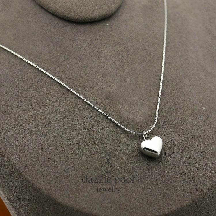 浪漫桃心｜小愛心吊墜鈦鋼鎖骨鏈｜40公分