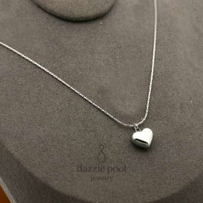 浪漫桃心｜小愛心吊墜鈦鋼鎖骨鏈｜40公分