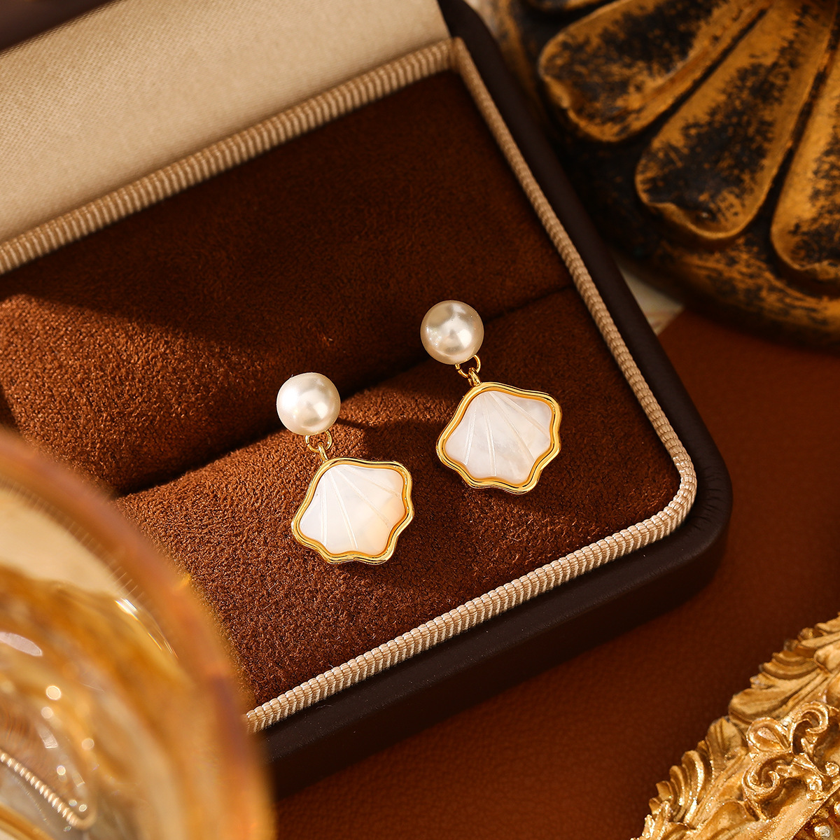 18k贝壳吊坠珍珠项链｜轻奢高级感锁骨链