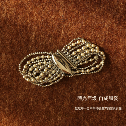 無垠之境｜千層珍珠·琉璃珠手鍊