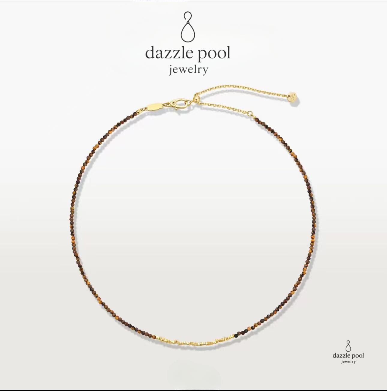 虎眼石 x 碎裂银大地色调项链｜秋冬温暖配饰