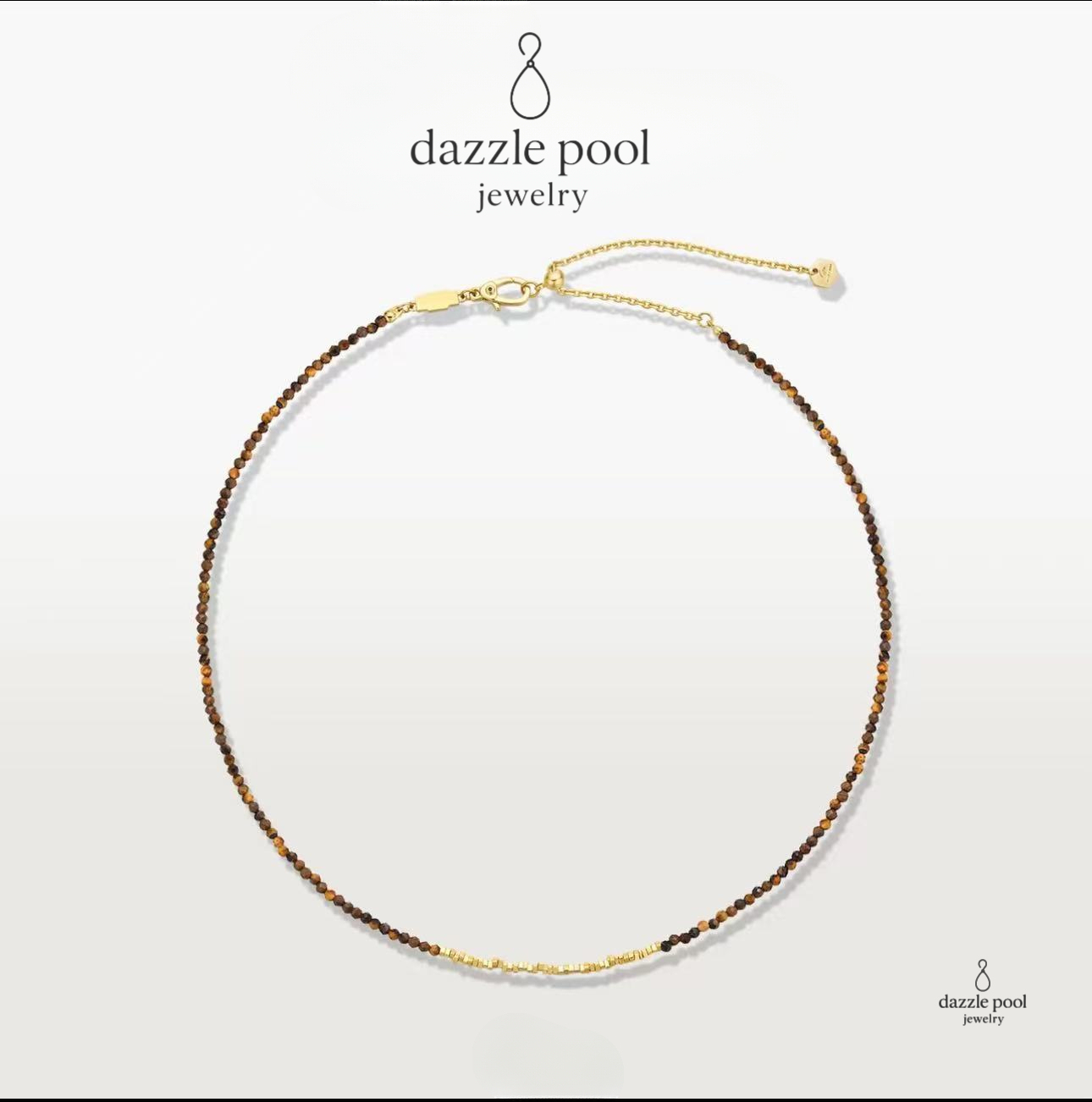 虎眼石 x 碎裂银大地色调项链｜秋冬温暖配饰