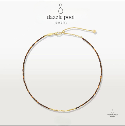 虎眼石 x 碎裂银大地色调项链｜秋冬温暖配饰