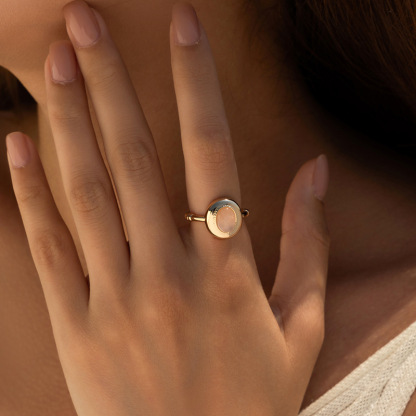 松石戒指虎眼石食指戒開口設計可疊戴個性復古可調節指環