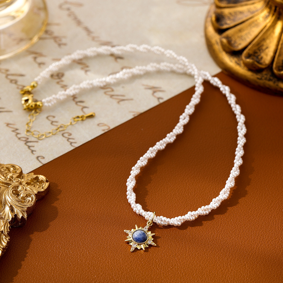 法式珍珠芒星项链