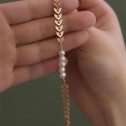 穗光｜麥穗珍珠手鍊｜長17cm+5cm延長鏈