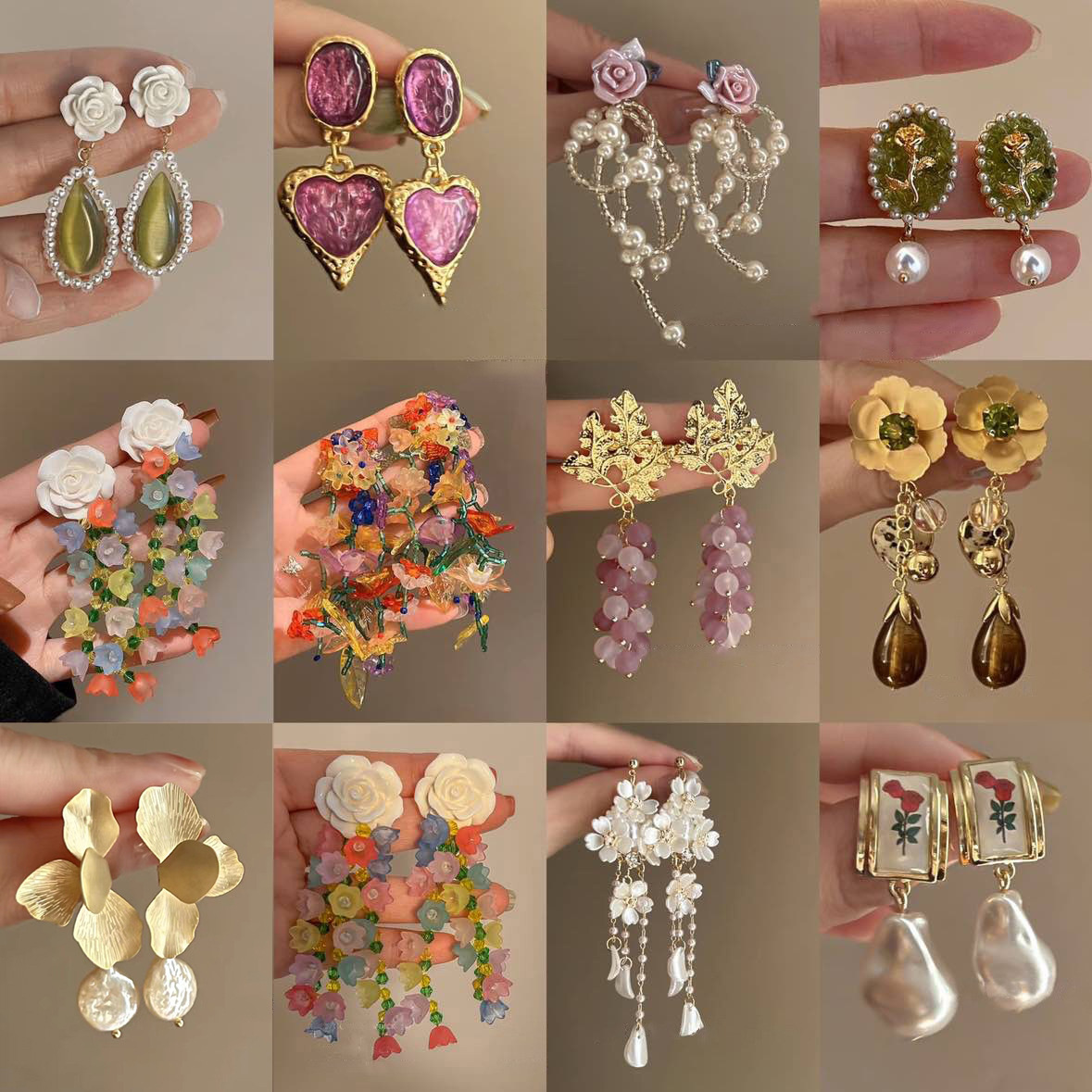 銀針珍珠耳環復古輕奢耳墜/清新甜美高级感耳飾