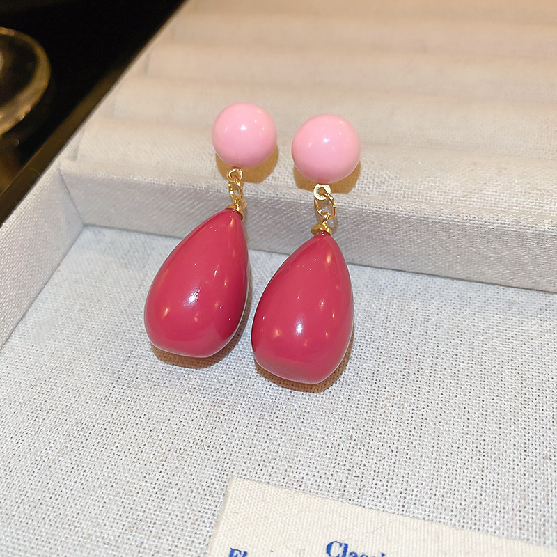 銀針珍珠耳環復古輕奢耳墜/清新甜美高级感耳飾