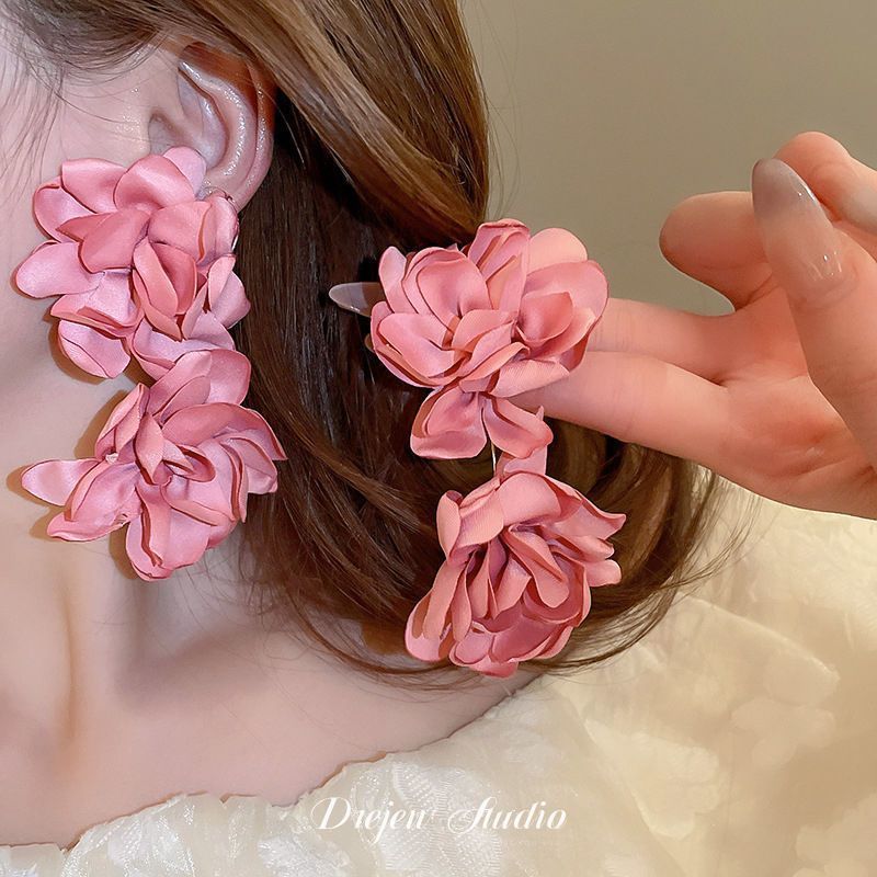 銀針珍珠耳環復古輕奢耳墜/清新甜美高级感耳飾