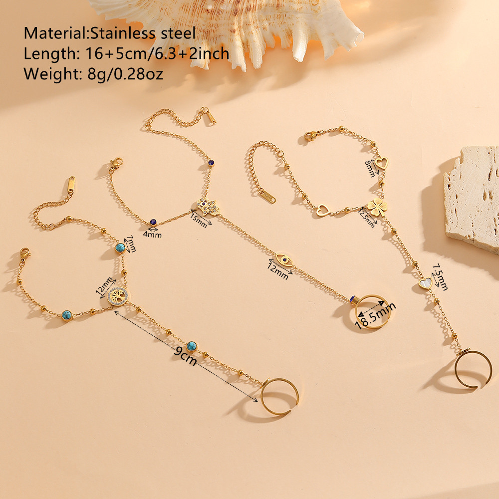 生命樹手背鏈｜戒指手鏈