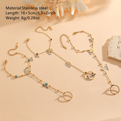 生命樹手背鏈｜戒指手鏈