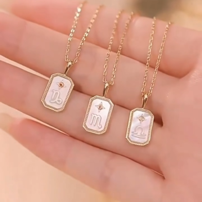 十二星座印记浮雕鎖骨鍊 開運項鍊 長40公分