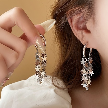 銀針珍珠耳環復古輕奢耳墜/清新甜美高级感耳飾