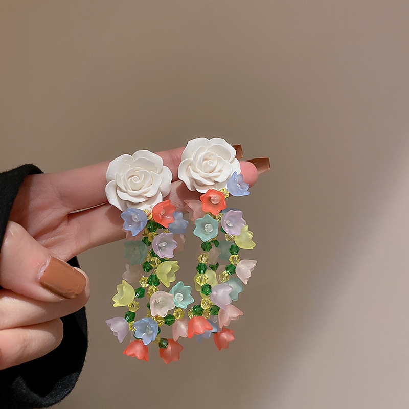 銀針珍珠耳環復古輕奢耳墜/清新甜美高级感耳飾