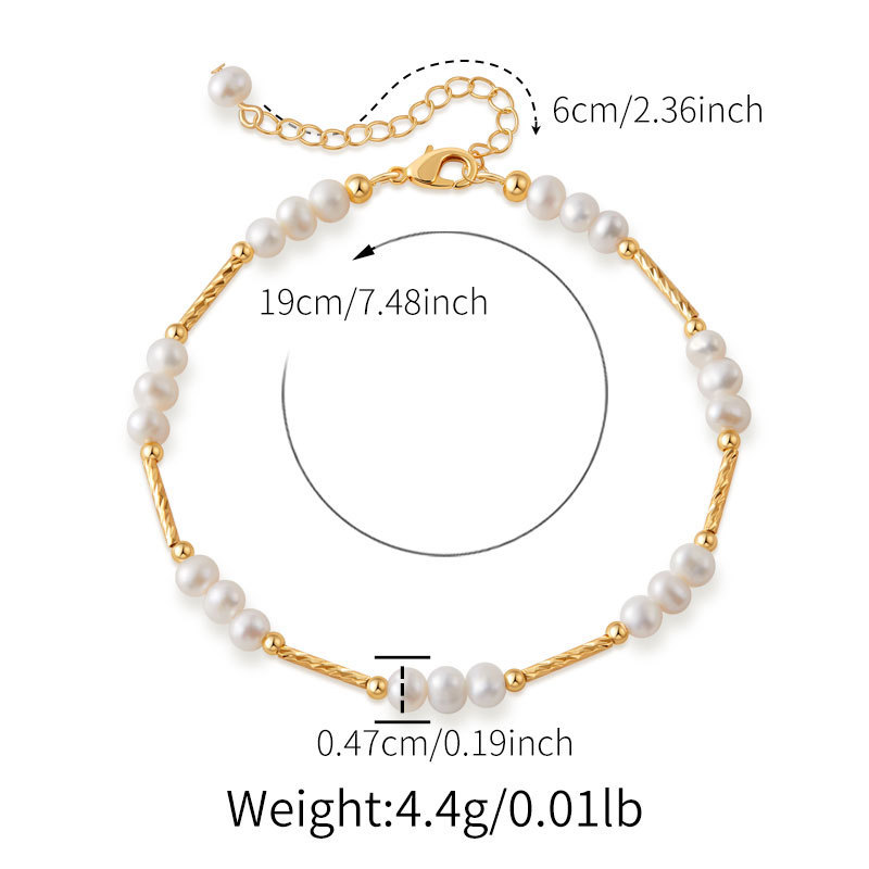 天然淡水珍珠套件優雅項鍊復古氣質輕奢風經典款18K手鍊