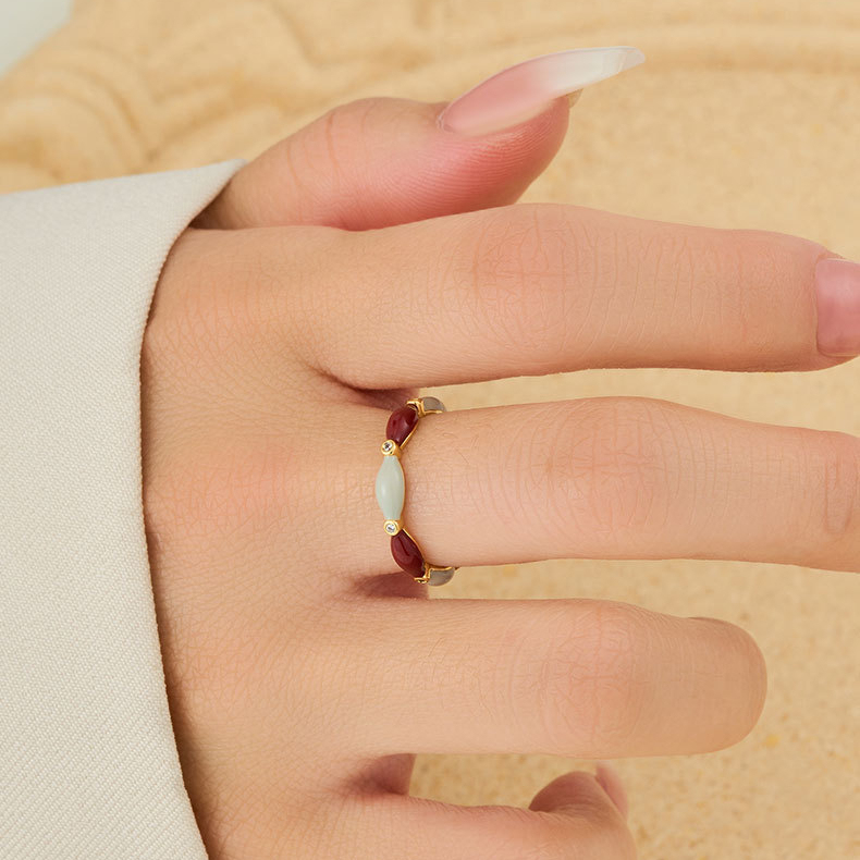 滴油琺琅食指環｜開口可調節