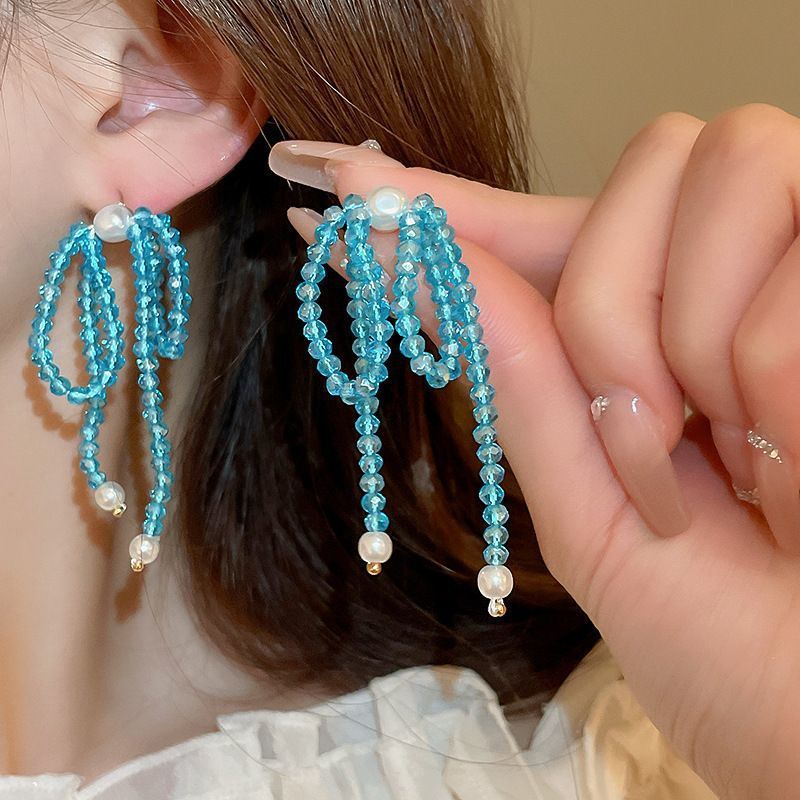 銀針珍珠耳環復古輕奢耳墜/清新甜美高级感耳飾