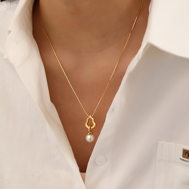 「悅熙」水晶珍珠葫蘆項鍊｜1條項鍊2種戴法｜可拆疊戴