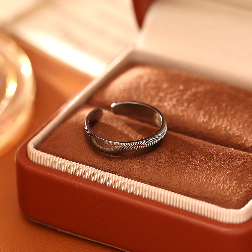 龍鱗紋開口戒指