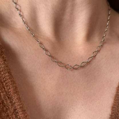 疊戴｜環環項鏈｜貓眼鑽球鏤空項鍊