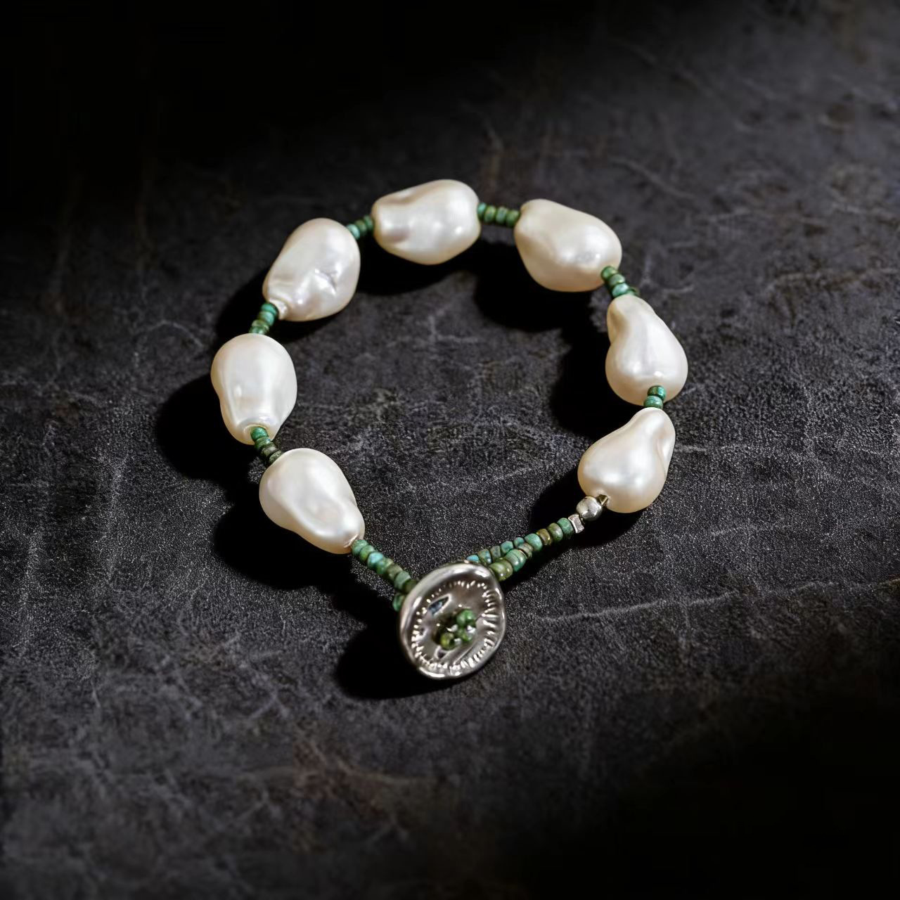 春意盎然｜不規則巴洛克珍珠手鍊｜復古國風首飾搭配