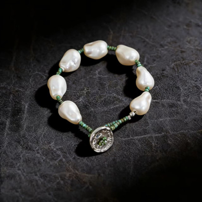 春意盎然｜不規則巴洛克珍珠手鍊｜復古國風首飾搭配