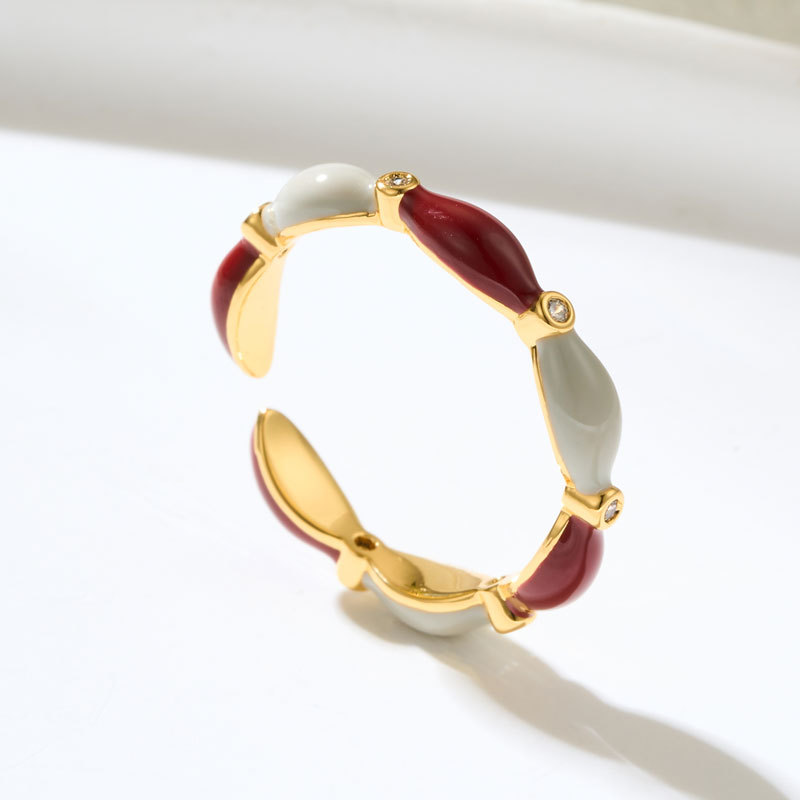 滴油琺琅食指環｜開口可調節