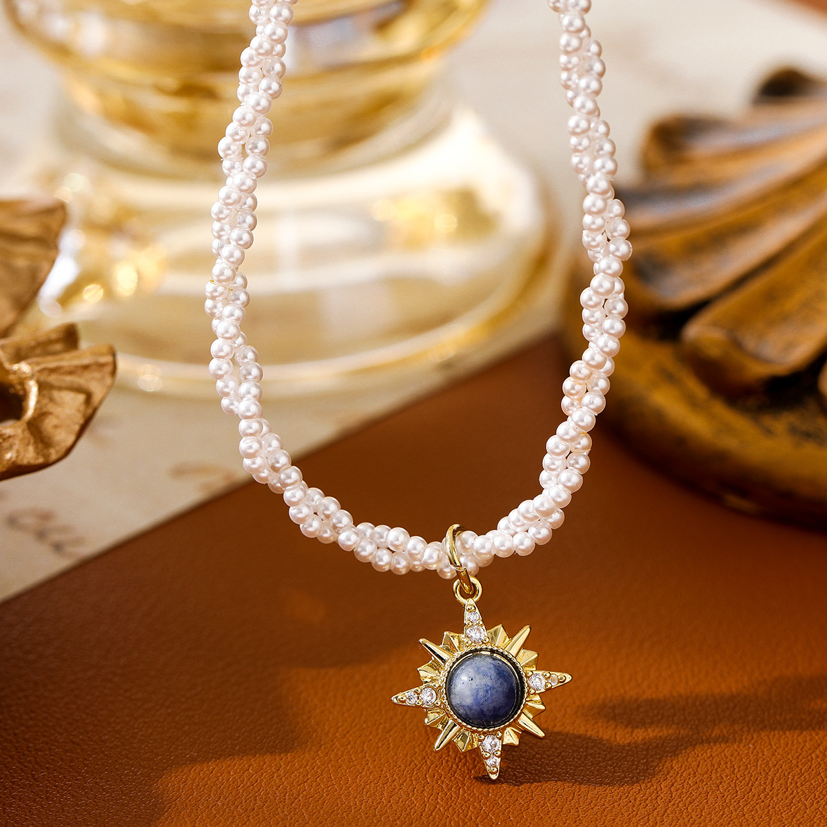 法式珍珠芒星项链