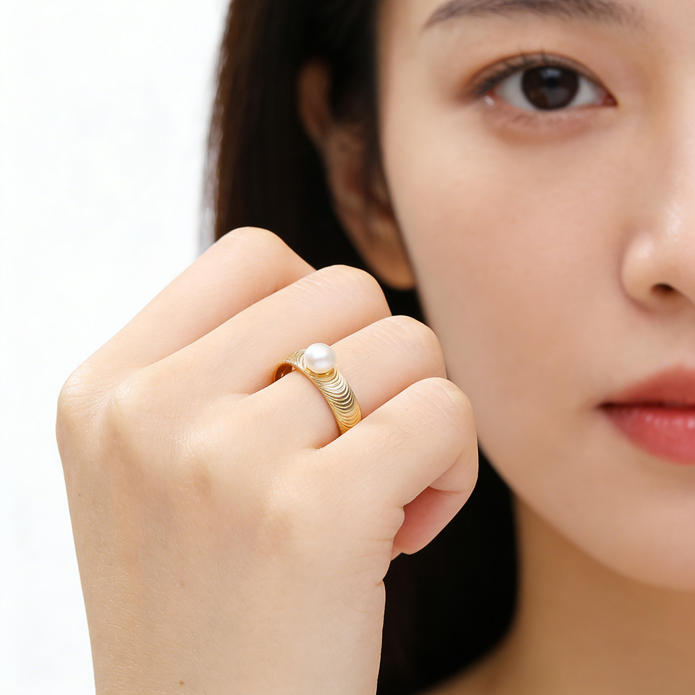 龍鱗紋開口戒指