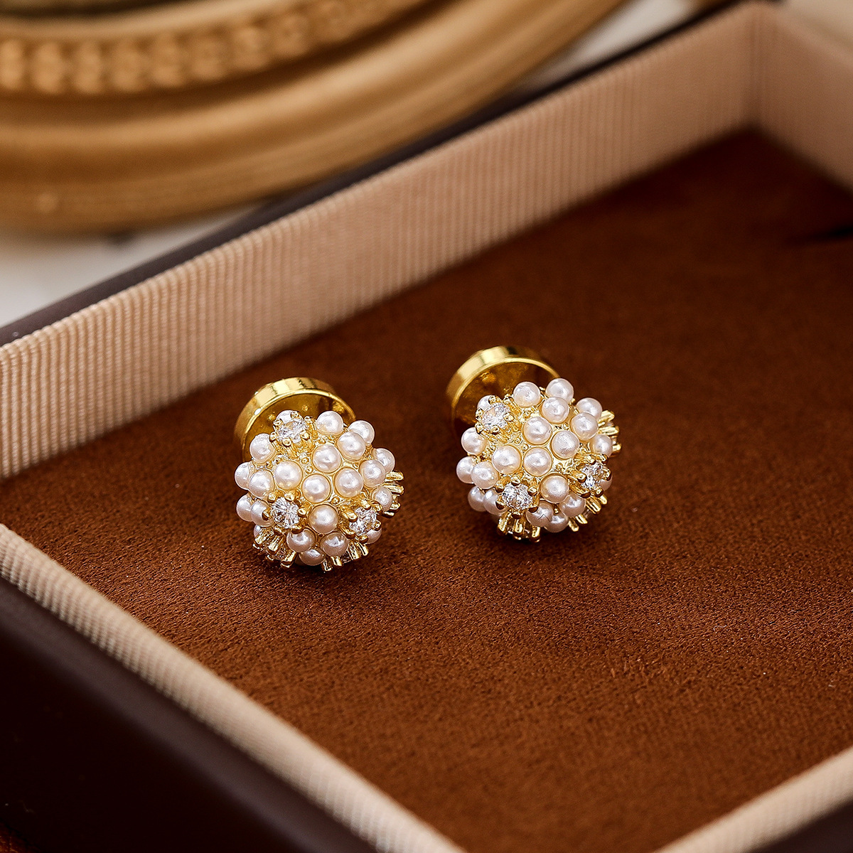 巴洛克珍珠耳钉｜甜妹气质个性闪钻｜耳环精致小巧设计感耳饰