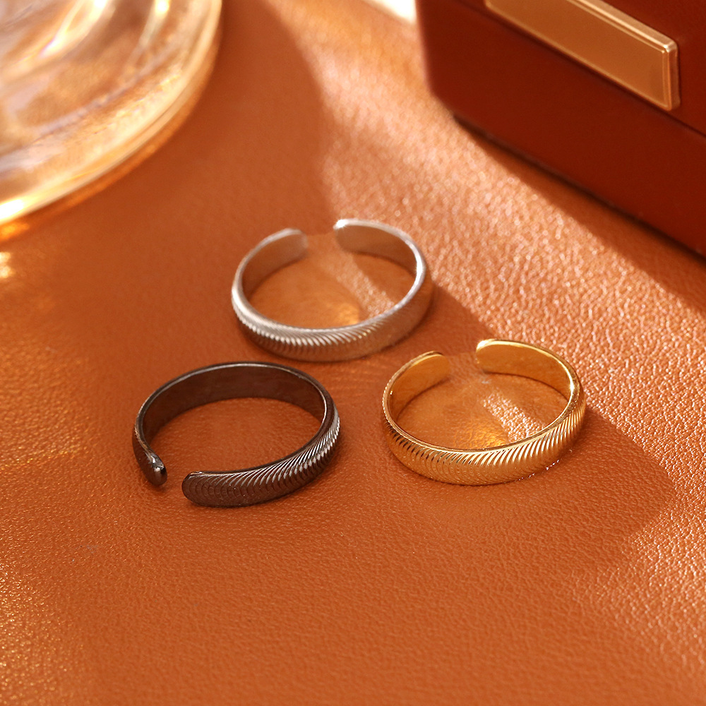 龍鱗紋開口戒指