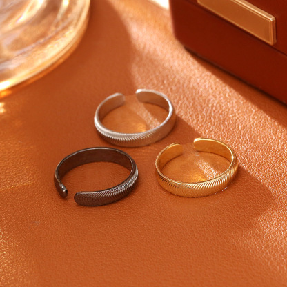 龍鱗紋開口戒指