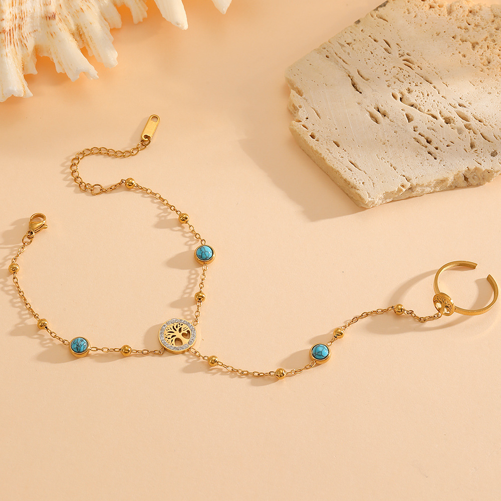 生命樹手背鏈｜戒指手鏈