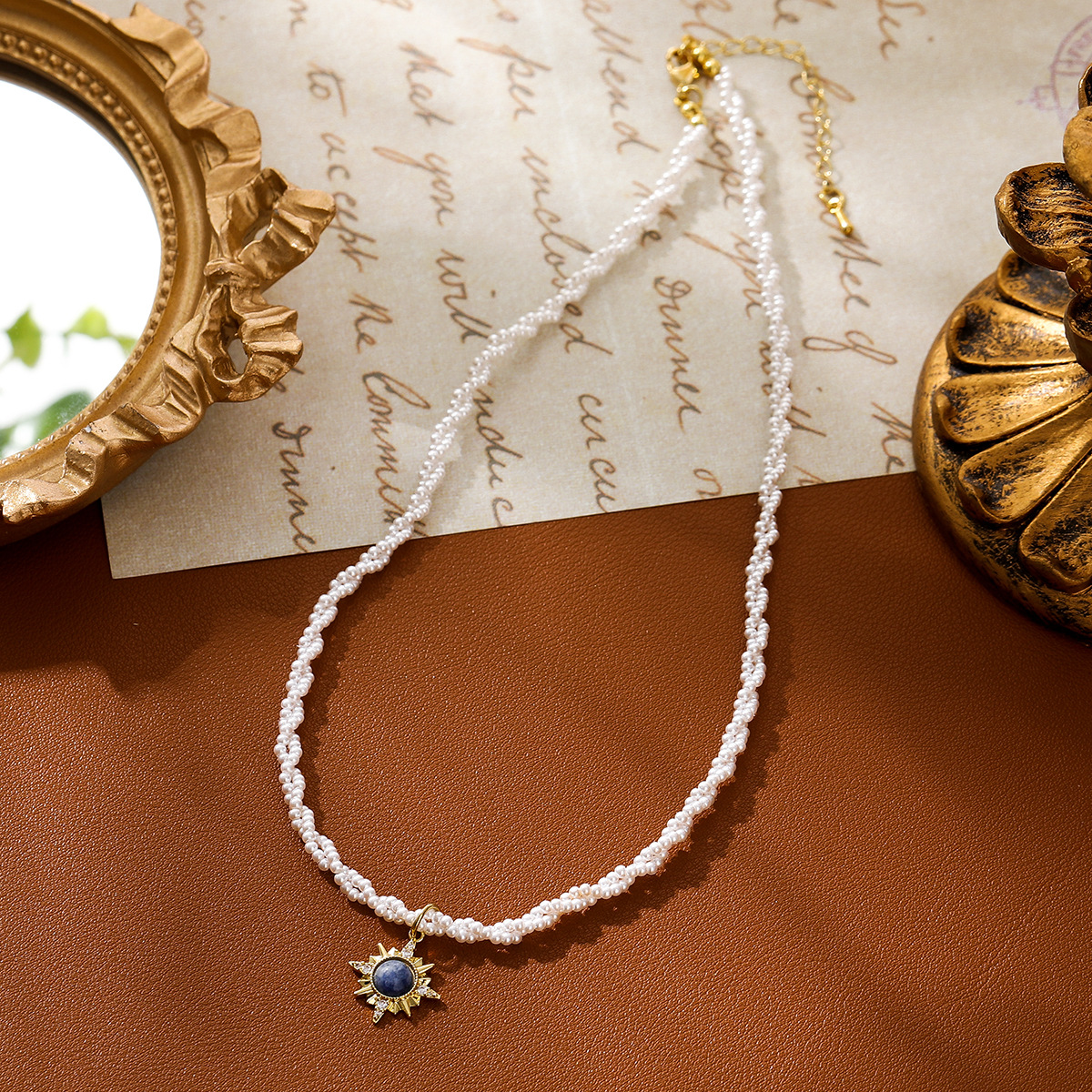 法式珍珠芒星项链