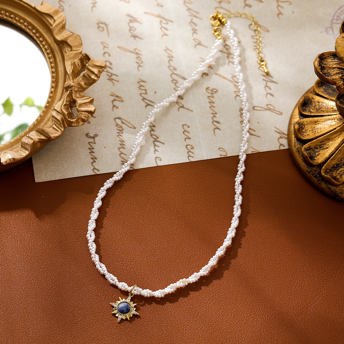 法式珍珠芒星项链